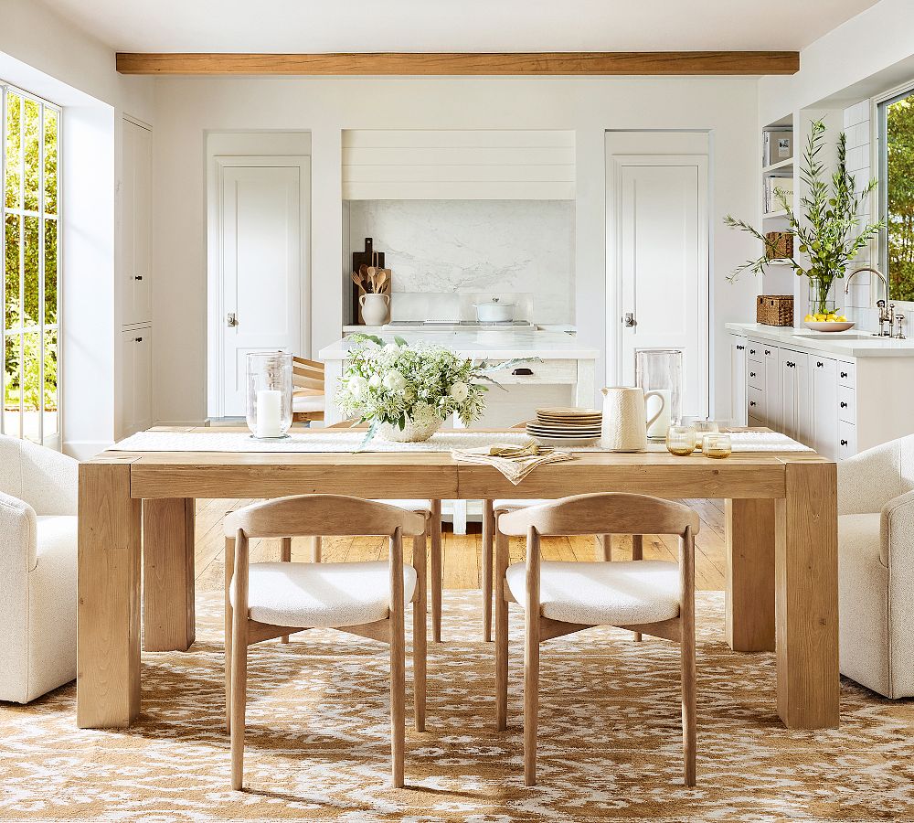 Rectangular Extendable Dining Table (86