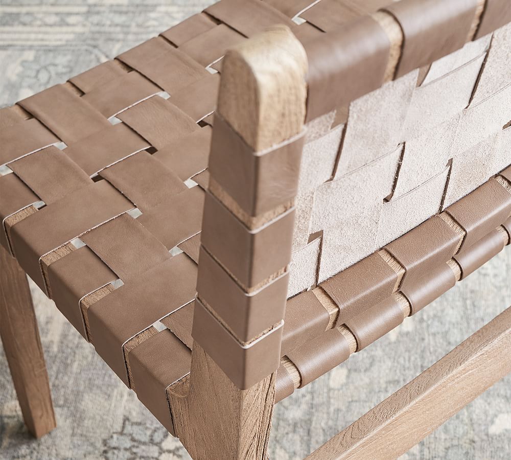 Woven Leather Dining Chair